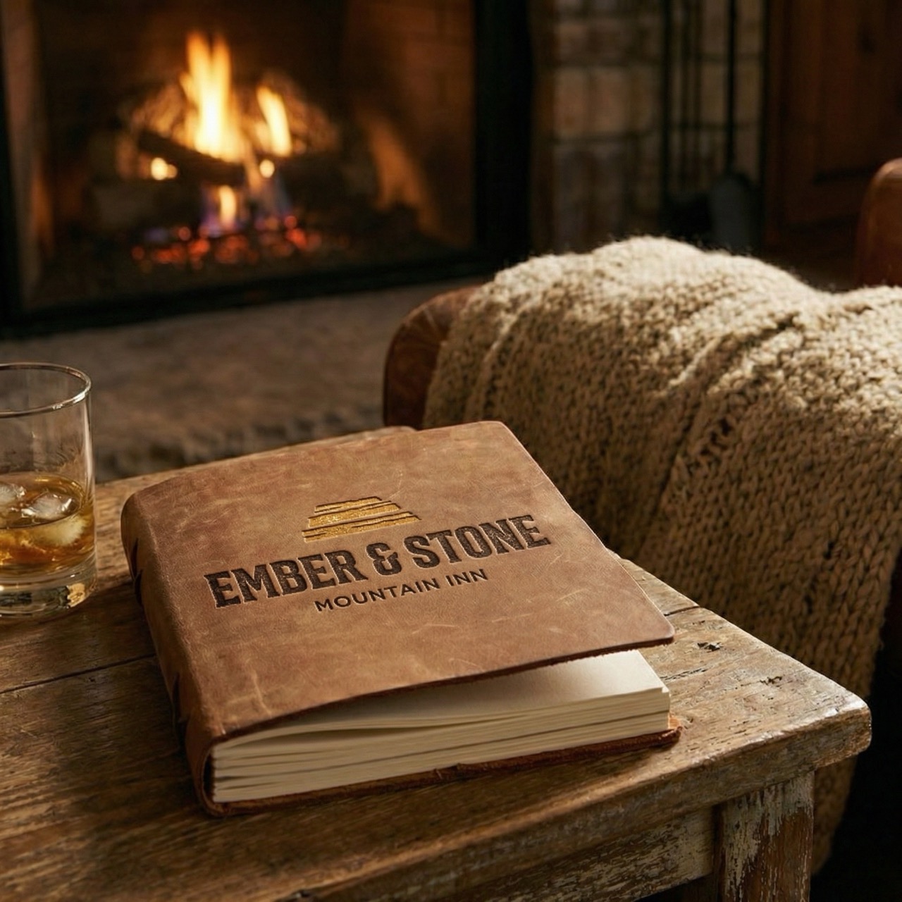 Ember & Stone guest book